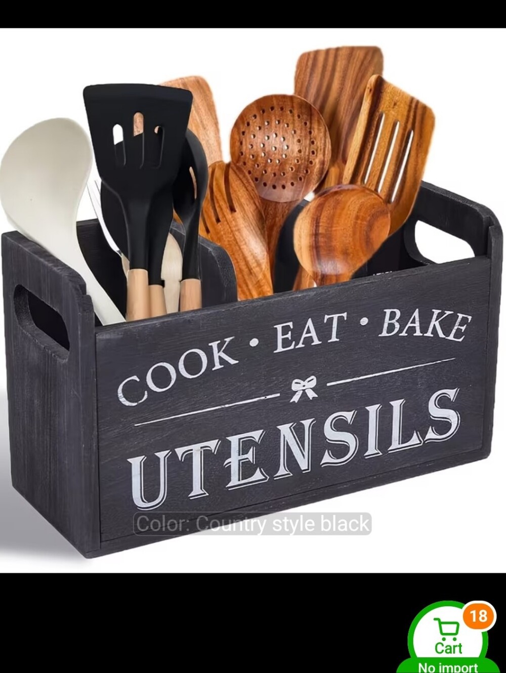 Wooden Kitchen Utensils Decorative Holder. - Picture 4 of 4